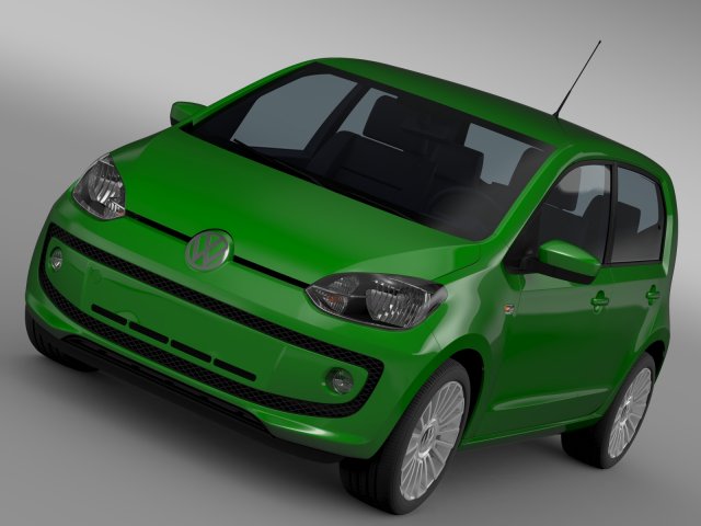vw eco up 5 door 2013 3D Model .c4d .max .obj .3ds .fbx .stl .blend 