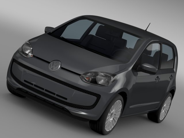 vw high up 5 door 2014 Model 3D .c4d .max .obj .3ds .fbx .stl .blend 