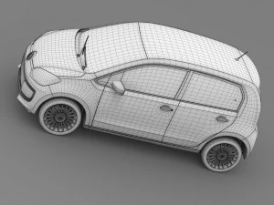 vw high up 5 door 2014 3D Model