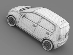 vw high up 5 door 2014 3D Model