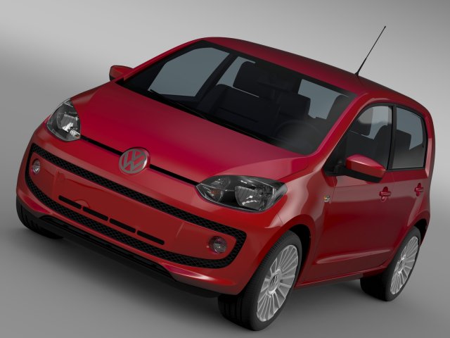 vw up 5 door 2012 3D Model .c4d .max .obj .3ds .fbx .stl .blend 