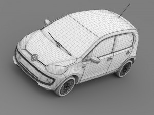 vw up 5 door 2012 3D Model