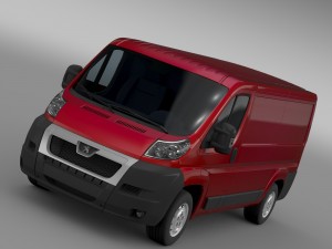 peugeot boxer van l2h1 2006-2014 3D Model