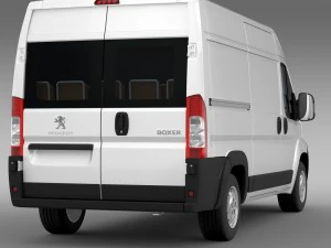 peugeot boxer van l2h2 2006-2014 3D Model