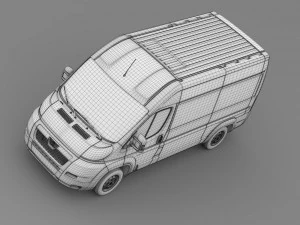 peugeot boxer van l2h2 2006-2014 3D Model
