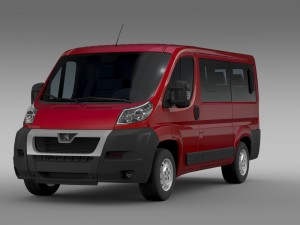 peugeot boxer window van l1h1 2006-2014 3D Model