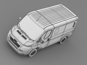 peugeot boxer window van l1h1 2006-2014 3D Model