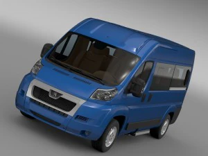 peugeot boxer camlı kamyonet l2h2 2006-2014 3D Model