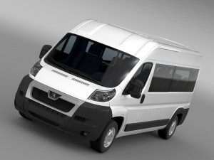 peugeot boxer window van l3h2 2006-2014 3Dモデル