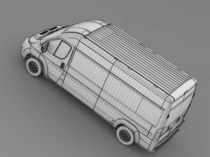 peugeot boxer window van l3h2 2006-2014 3D Model