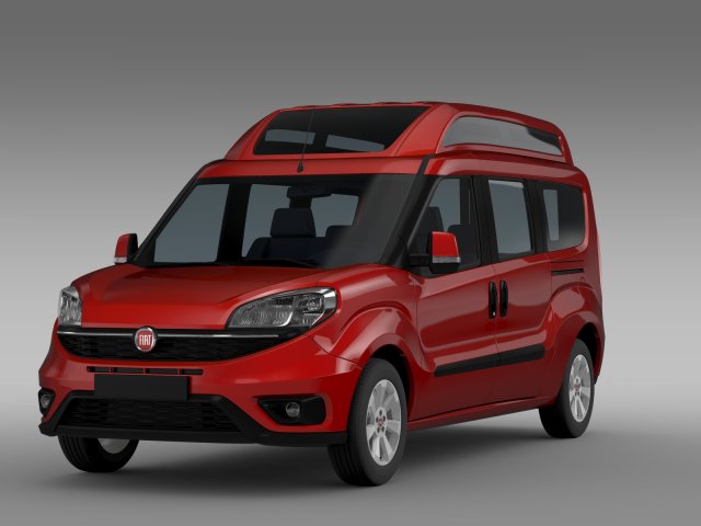 fiat doblo highroof maxi 263 2015 Model 3D .c4d .max .obj .3ds .fbx .stl .blend 