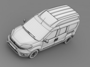 fiat doblo highroof maxi 263 2015 Model 3D