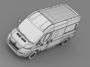 citroen relay window van l2h2 2006-2014 Model 3D