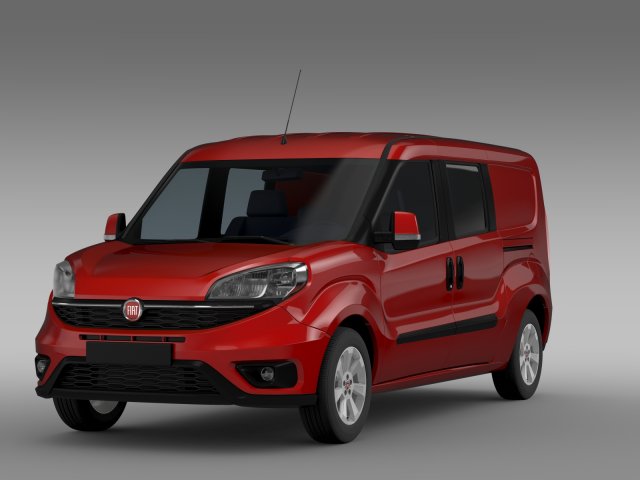 fiat doblo maxi combi 263 2015 3D Model in Van and Minivan 3DExport