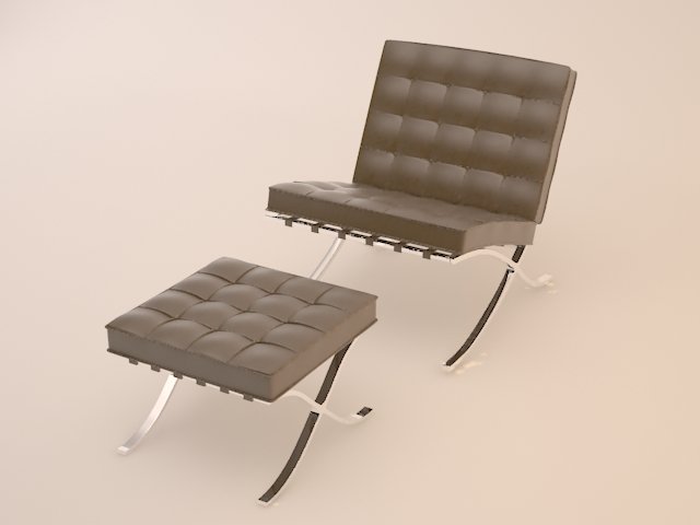 barcelona chair Modèle 3D .c4d .max .obj .3ds .fbx .stl .blend 