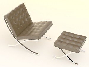 barcelona chair Modèle 3D