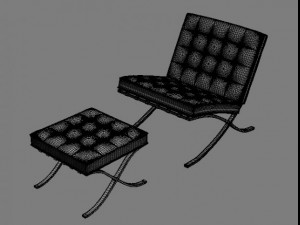 barcelona chair Modèle 3D