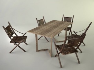 table with chairs Model 3D
