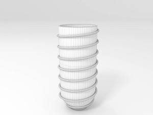 decorative spiral bowl Modello 3D