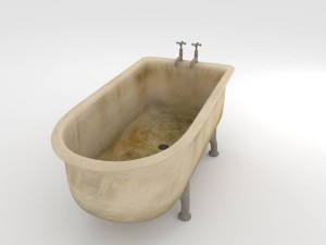 dirty bath Model 3D