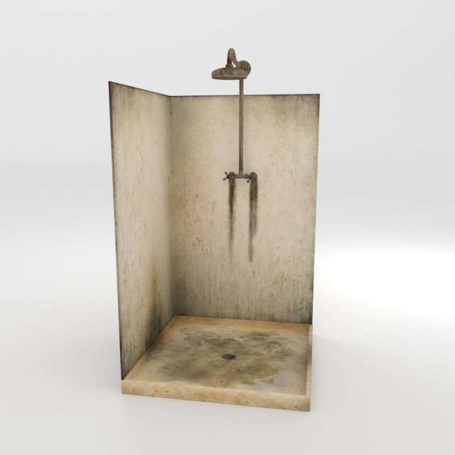 dirty shower 3D 模型 .c4d .max .obj .3ds .fbx .stl .blend 