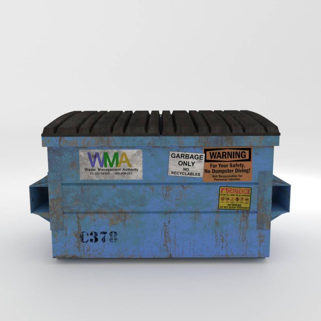 dumpster 3D Model .c4d .max .obj .3ds .fbx .stl .blend 