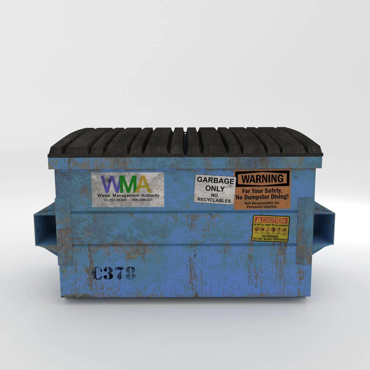 dumpster 3D Model .c4d .max .obj .3ds .fbx .stl .blend