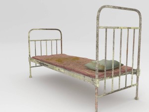 old bed Modello 3D
