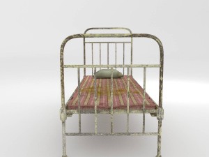 old bed Modello 3D