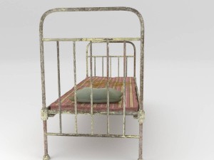 old bed Modello 3D