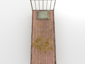 old bed Modello 3D
