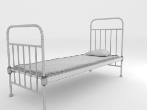 old bed Modello 3D