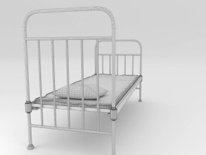 old bed Modello 3D