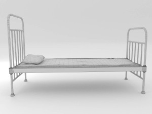 old bed Modello 3D