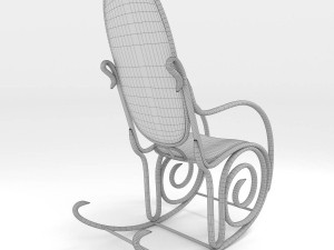 antique rocking chair Modelo 3D