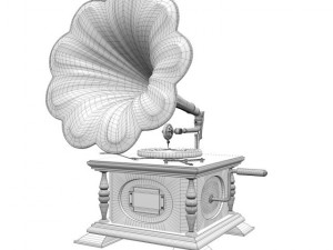 gramophone Modèle 3D