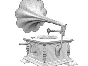 gramophone Modèle 3D