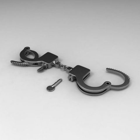 handcuffs Modelo 3D .c4d .max .obj .3ds .fbx .stl .blend 