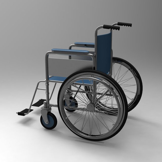 wheel chair 3D Модель .c4d .max .obj .3ds .fbx .stl .blend 