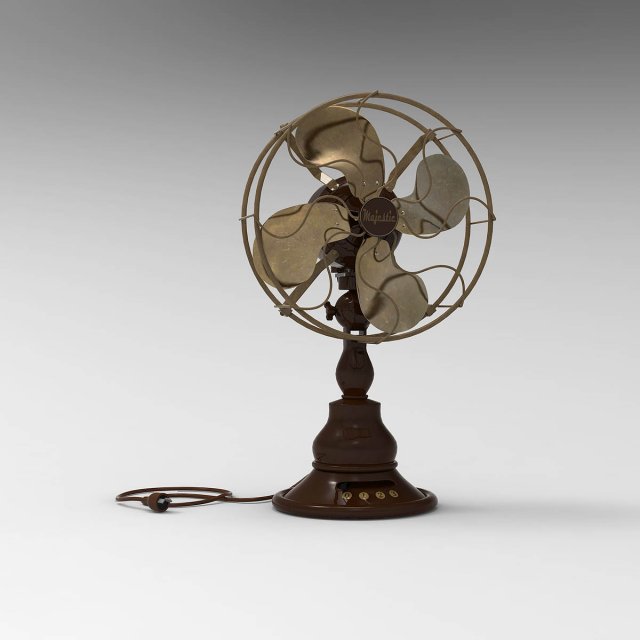 vintage electric fan 3D मॉडल .c4d .max .obj .3ds .fbx .stl .blend 
