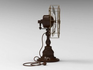 vintage electric fan 3D मॉडल