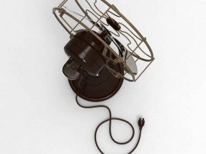 vintage electric fan 3D मॉडल