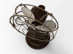 vintage electric fan 3D मॉडल