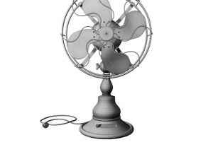 vintage electric fan 3D मॉडल