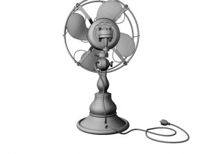 vintage electric fan 3D मॉडल