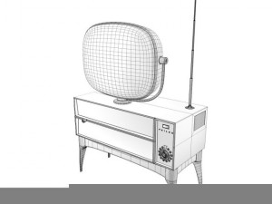 vintage television Modello 3D