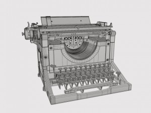 antique typewriter Modello 3D