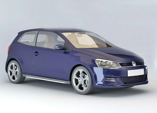 volkswagen polo 3D Model .c4d .max .obj .3ds .fbx .stl .blend