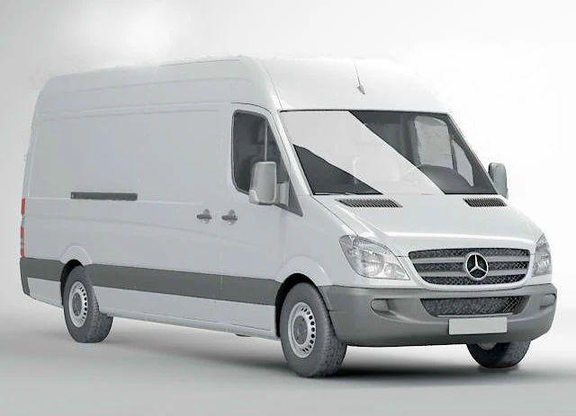 van mercedes benz sprinter 3D Model .c4d .max .obj .3ds .fbx .stl .blend 