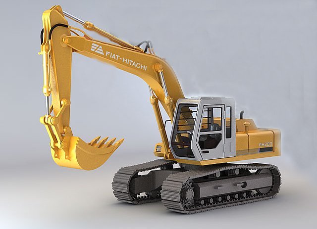 excavator Modello 3D .c4d .max .obj .3ds .fbx .stl .blend 